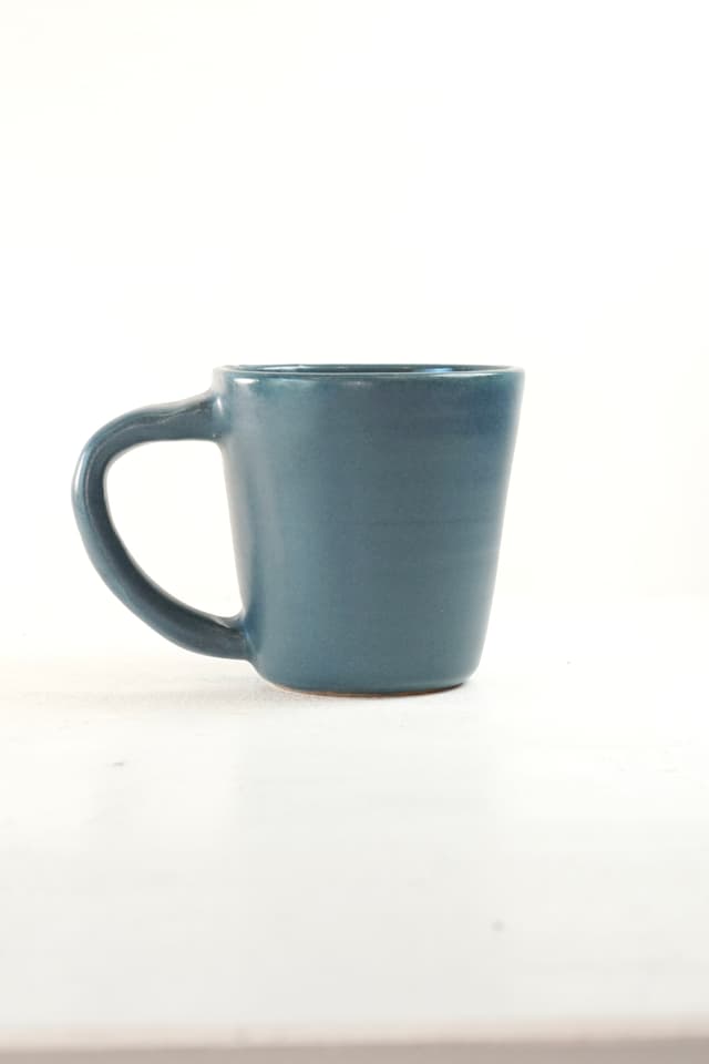 Teal glazed mug